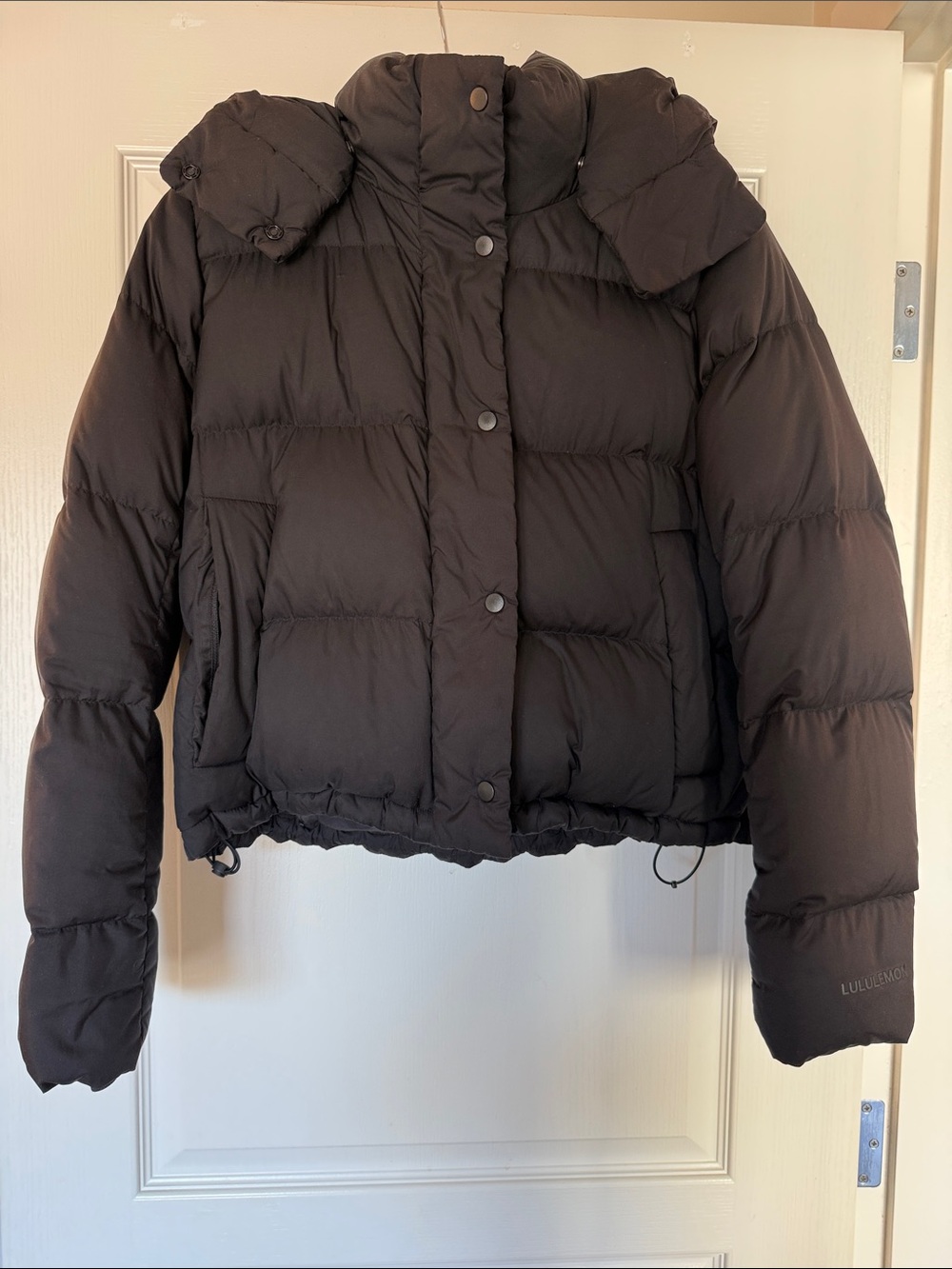 lululemon athletica Black Wunder Puff 600-fill Cropped Jacket